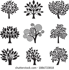 Decorative tree series, vector illustration