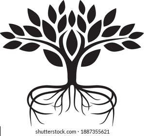 Serie de árboles decorativos, ilustración vectorial