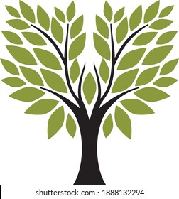 Decorative tree series, vector illustration

