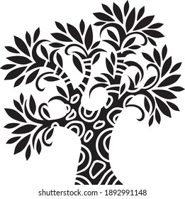 Decorative tree series, vector illustration