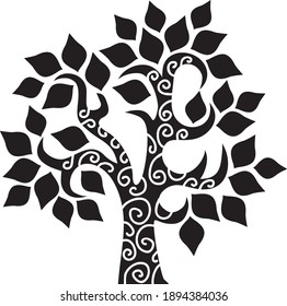 Decorative tree series, vector illustration