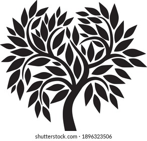 Decorative tree series, vector illustration