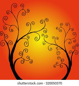 decorative tree silhouette