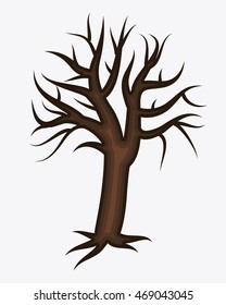 Decorative tree, vector illustration