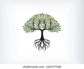 árbol decorativo para el arte de la pared y decoración de la casa. imagen vectorial imprimible.