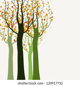 Decorative trees background