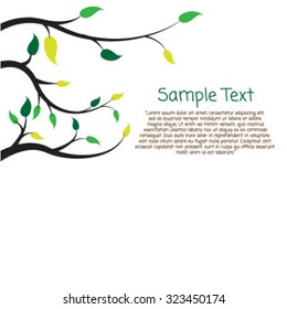 Decorative trees background. Spring banner.