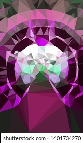 decorative triangles and rainbow circles