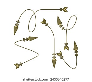 decorative and tribal arrows symbols illustration