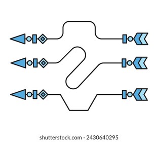 decorative and tribal arrows symbols illustration