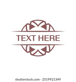 Decorative tribal rays emblem badge template with bold shapes
