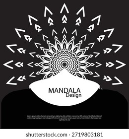 Diseño de patrón de mandala de estilo tribal decorativo