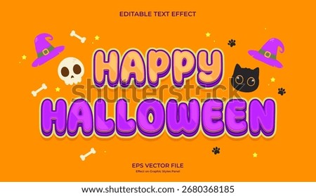 decorative trick or treat editable text effect design