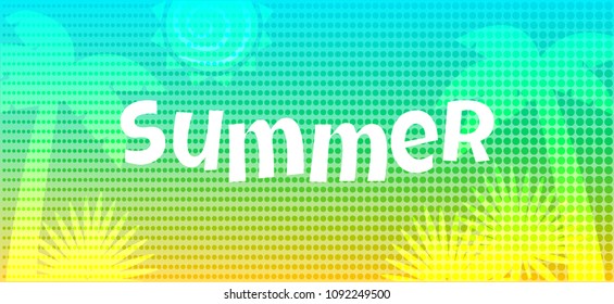 Decorative tropic summer background with dots. Vector illustration