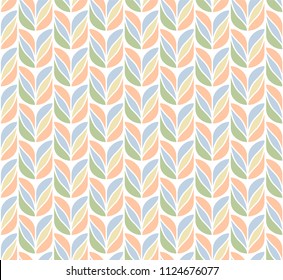 Decorative Tulip Seamless Pattern. Continuous leaf background. Geometric Floral Texture.