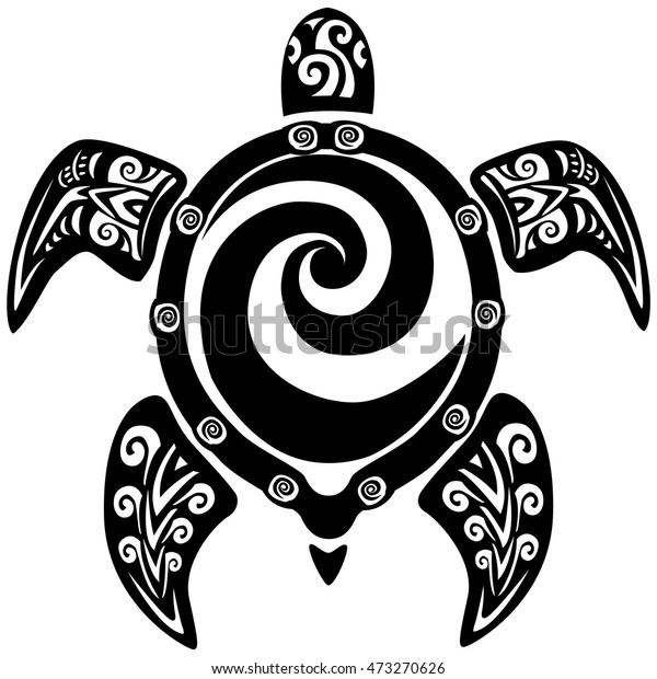 Decorative Turtle Stock Vector (Royalty Free) 473270626 | Shutterstock