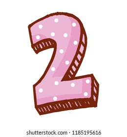 decorative two number font dotted