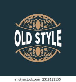 Decorative Typography Vintage Line Design, Vector Illustration, Luxury Label And Badge Ornament, Elegant Retro Style Ribbon