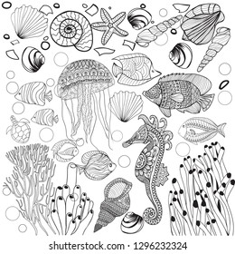 Under Sea Sketch Images Stock Photos Vectors Shutterstock