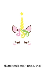 Decorative unicorn printable design