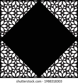 Decorative universal diy envelope. Paper cut black and white