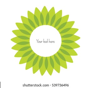 Decorative, unusual, round frame with empty place for your text. Vector illustration for your design.