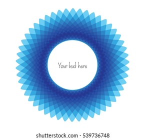 Decorative, unusual, round frame with empty place for your text. Vector illustration for your design.