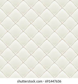 Decorative Upholstery Soft Gloss seamless Quilted Pattern. True Luxury Template with Gold Thread. And also includes EPS 10 vector