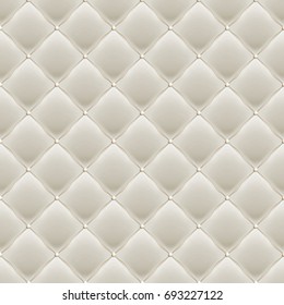 Decorative Upholstery Soft Gloss seamless Quilted Pattern. True Luxury Template with Gold Thread. And also includes EPS 10 vector