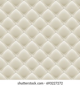 Decorative Upholstery Soft Gloss seamless Quilted Pattern. True Luxury Template with Gold Thread. And also includes EPS 10 vector