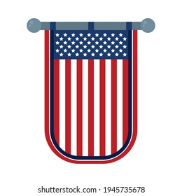 decorative usa banner flag design