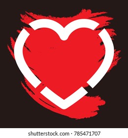 Decorative valentine background and frame vector