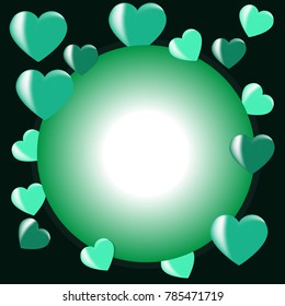 Decorative valentine background and frame vector