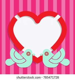 Decorative valentine background and frame vector