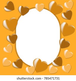 Decorative valentine background and frame vector