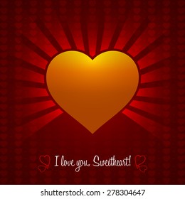 Decorative Valentine Heart Design. Vector Elements. Isolated Ornament Heart Illustration. EPS10