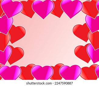 borde decorativo del marco de amor valentino.