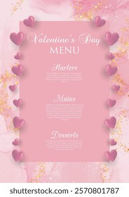 Decorative Valentines Day background with a pink hearts design