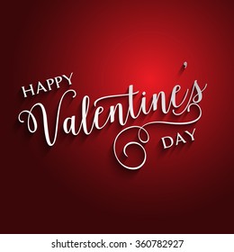 Decorative Valentine's Day background with typography design