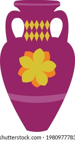 Decorative vase with flower design