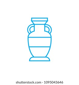 Decorative vase linear icon concept. Decorative vase line vector sign, symbol, illustration.