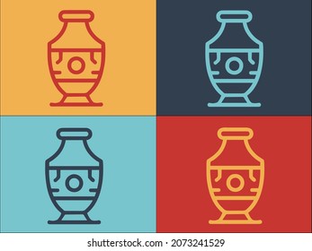 Decorative Vase Logo Template, Simple Flat Icon of decorative,vase,design