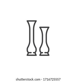 Decorative vases line icon. linear style sign for mobile concept and web design. Oriental vase outline vector icon. Symbol, logo illustration. Vector graphics