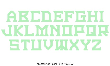 Decorative vector alphabet on white background.Custom typeset.