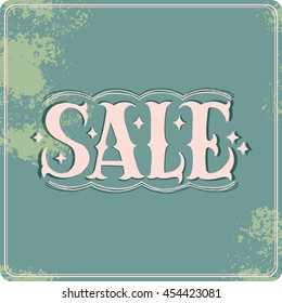 Decorative vector art for design. Label. Sale.