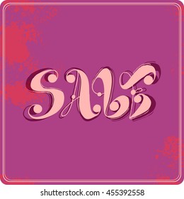 Decorative vector art for design. Label. Sale.