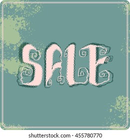 Decorative vector art for design. Label. Sale.