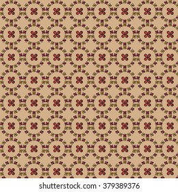 Decorative vector background - abstract brown circles pattern