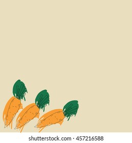 Decorative vector background with abstract carrots