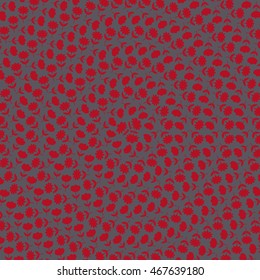 Decorative vector background with abstract round flowers pattern